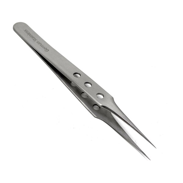 A2Z Scilab Watch Jewelery Repair Tweezers No 4 Fine Point Forceps Fenestrated Grip A2Z-ZR271 - main